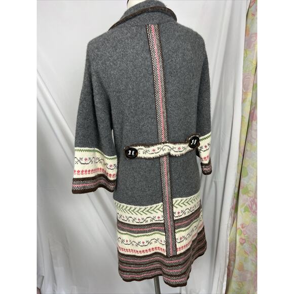 Anthropologie Sleeping On Snow MEDIUM Cardigan Alpaca/Wool Hippie Sweater Coat - Picture 9 of 9